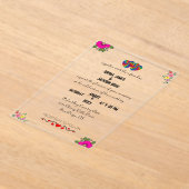 カラフルハーツアクリル結婚式招待状 アクリル招待状 (レイダウン)
