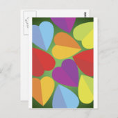 カラフルハーツポストカード ポストカード (正面/裏面)