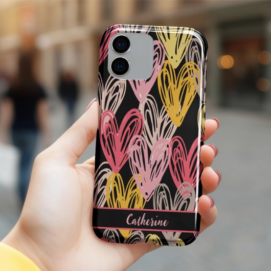 カラフルハーツ バレンタインデー パターン Case-Mate iPhoneケース