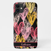 カラフルハーツ バレンタインデー パターン Case-Mate iPhoneケース (裏面)