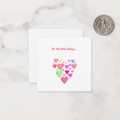 カラフルハートありがとうございます ノートカード (正面/裏面インサイチュ)