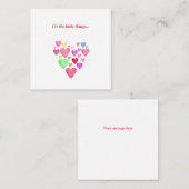 カラフルハートありがとうございます ノートカード (正面/裏面)