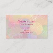 カラフルハートとバルーンのパターン 名刺 (裏面)