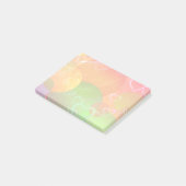 カラフルハートと円のパターン ポストイット (アングル)