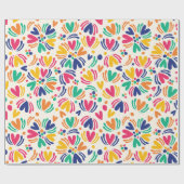 カラフルハートと水玉模様 ラッピングペーパー (フラット)