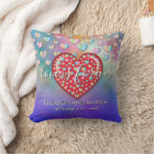 カラフルハートの斑点デザイン クッション (ブランケット)