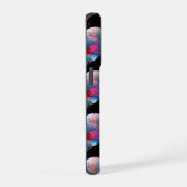 カラフルハートの木製絵画 iPhoneケース (右側面)