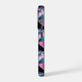 カラフルハートの木製絵画 iPhoneケース (左側面)