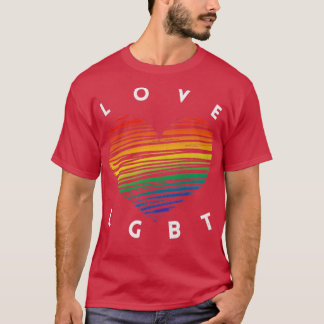 カラフルハートはLGBTを愛する Tシャツ
