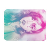 カラフルハートアイガールフォトマグネット – Rainbow マグネット (横)