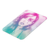 カラフルハートアイガールフォトマグネット – Rainbow マグネット (左側)