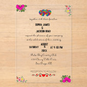 カラフルハートアクリル結婚式招待状 アクリル招待状 (正面)