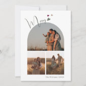 カラフルハートアーチメリー6枚の写真クリスマス シーズンカード (正面)