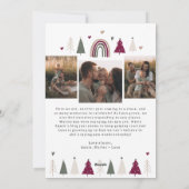 カラフルハートアーチメリー6枚の写真クリスマス シーズンカード (裏面)