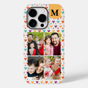 カラフルハートカスタムモノグラム4 – 写真 Case-Mate iPhone 14 PROケース