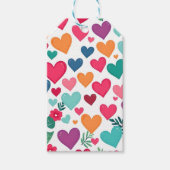 カラフルハートカスタム ギフトタグ (正面)
