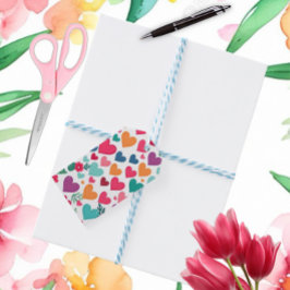 カラフルハートカスタム ギフトタグ