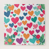 カラフルハートカスタム ジグソーパズル (縦)