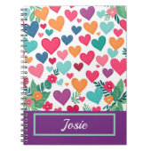 カラフルハートカスタム ノートブック (正面)