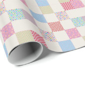 カラフルハートキルトパターン ラッピングペーパー (ロールコーナー)