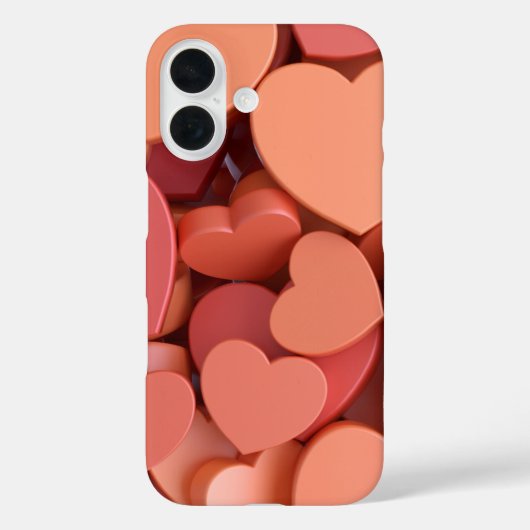 カラフルハートクラスター Case-Mate iPhoneケース (裏面)