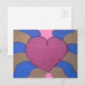 カラフルハートコンテンポラリー芸術 ポストカード (正面/裏面)