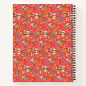 カラフルハートスタースロッスパタパーソナライズされたーン ノートブック (裏面)