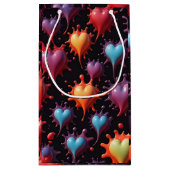 カラフルハートスプラッシュアート スモールペーパーバッグ (裏面)