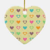 カラフルハートテクスチャ セラミックオーナメント (裏面)