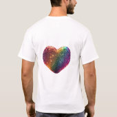 カラフルハートデザイン Tシャツ (裏面)
