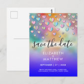 カラフルハートドットデザイン ポストカード (正面/裏面)