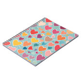 カラフルハートノートブック - クール＆ロマンチック ノートブック (左側)