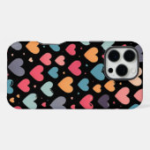 カラフルハートバレンタインデー iPhoneケース (裏面横)