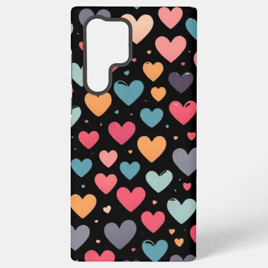 カラフルハートバレンタインデー SAMSUNG GALAXYケース (裏面)