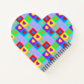 カラフルハートパタポップ・アートのーン ノートブック (裏面)