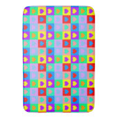 カラフルハートパタポップ・アートのーン バスマット (正面縦)