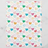 カラフルハートパターンスクラップブック紙 (正面)