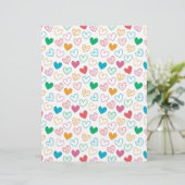 カラフルハートパターンスクラップブック紙 (スタンド正面)