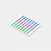 カラフルハートパターンハート宝石 ポストイット (アングル)