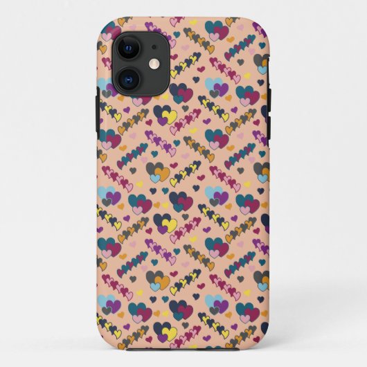 カラフルハートパターン Case-Mate iPhoneケース (裏面)