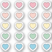 カラフルハートパックミニセットシートダイカット シール (正面)