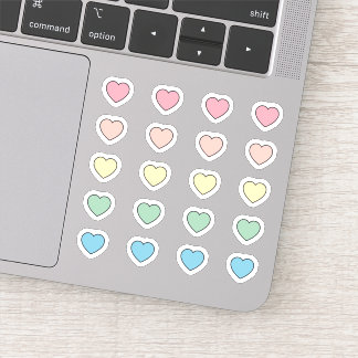 カラフルハートパックミニセットシートダイカット シール