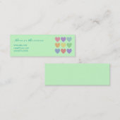 カラフルハートプロファイルカード スキニー名刺 (正面/裏面)