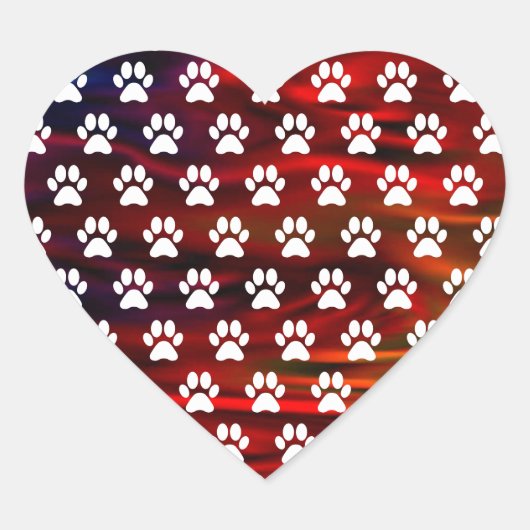 カラフルハートポープリントステッカー ハートシール (正面)