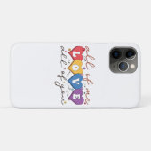 カラフルハートラブクォート Case-Mate iPhoneケース (裏面(横))