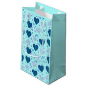 カラフルハート付きストライプ スモールペーパーバッグ (裏面アングル)