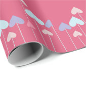 カラフルハート包装紙 ラッピングペーパー (ロールコーナー)