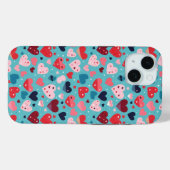 カラフルハート可愛い柄 Case-Mate iPhoneケース (裏面 (横))