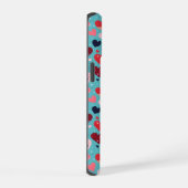 カラフルハート可愛い柄 iPhone 15ケース (右側面)