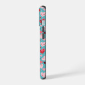 カラフルハート可愛い柄 iPhone 15ケース (左側面)